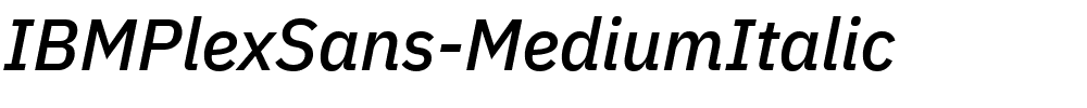 IBMPlexSans-MediumItalic