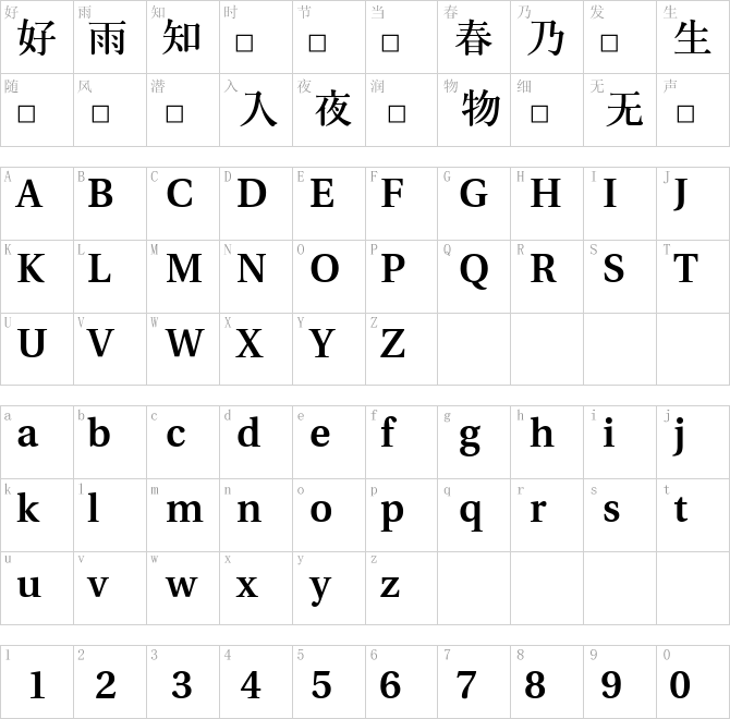 韓國Un開源字體_UnBatangBold은 바탕