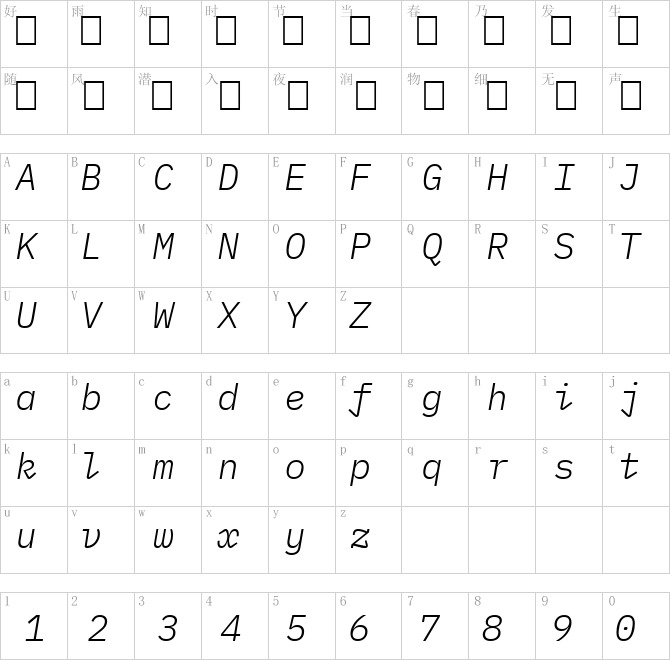 IBMPlexMono-LightItalic