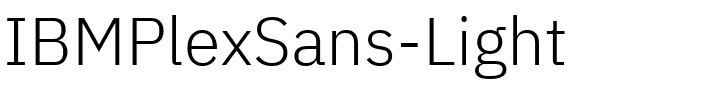 IBMPlexSans-Light字体图片演示