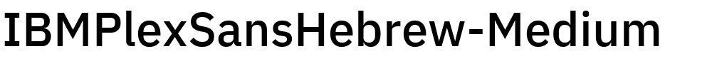 IBMPlexSansHebrew-Medium字体图片演示