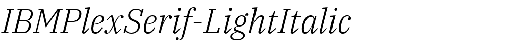 IBMPlexSerif-LightItalic字体图片演示