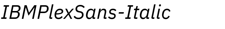 IBMPlexSans-Italic字体图片演示