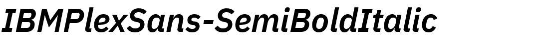 IBMPlexSans-SemiBoldItalic字体图片演示