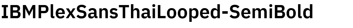 IBMPlexSansThaiLooped-SemiBold字体图片演示