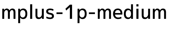 mplus-1p-medium字体图片演示