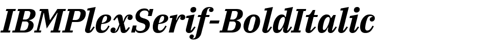 IBMPlexSerif-BoldItalic字体图片演示