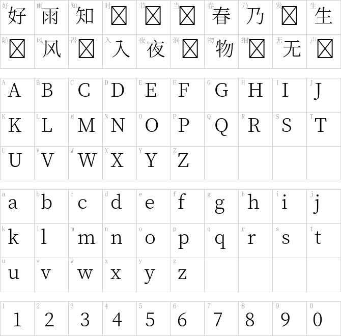 思源宋体_行高修正版_SourceHanSerifTW-Light