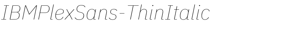 IBMPlexSans-ThinItalic字体图片演示