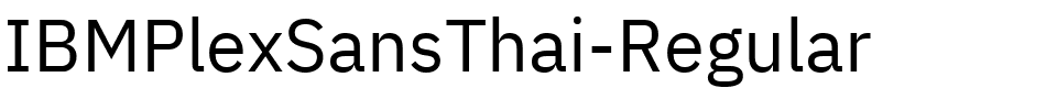IBMPlexSansThai-Regular字体图片演示