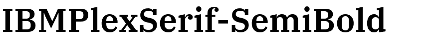 IBMPlexSerif-SemiBold字体图片演示