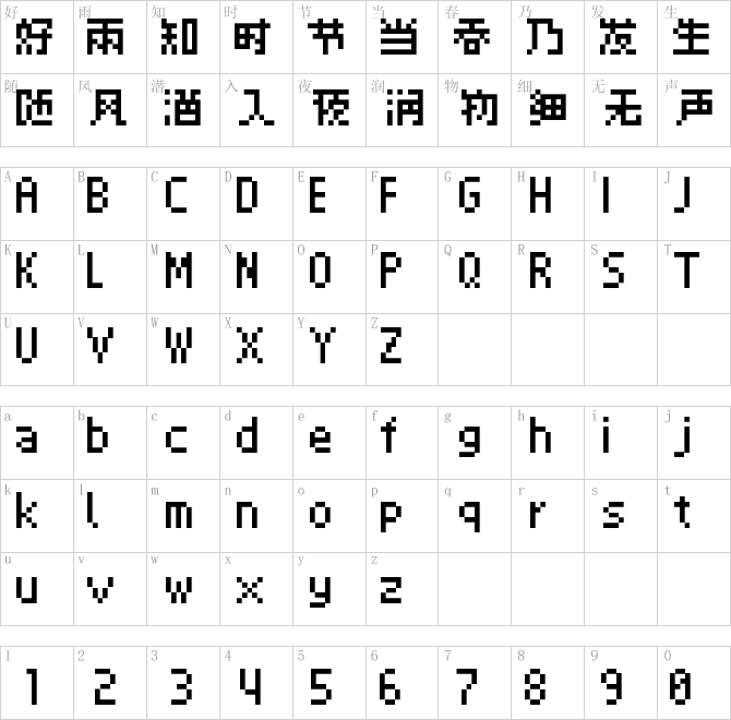 QuanPixel像素字体